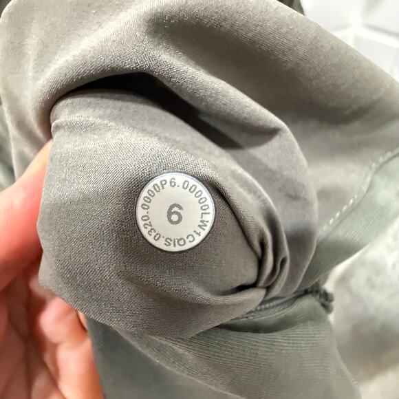 Lululemon Perfectly Poised Jumpsuit Grey Sage Green Cupro Fabric Sz 6 Utility - Picture 7 of 11